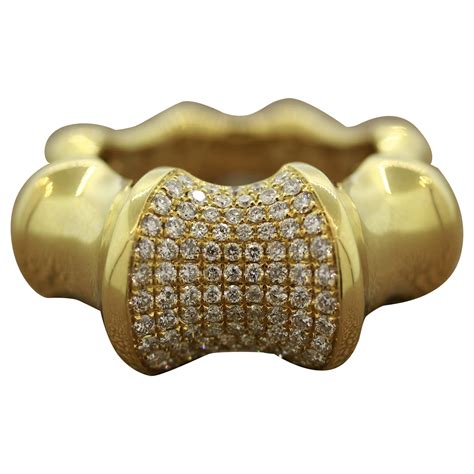 gucci white gold bamboo ring